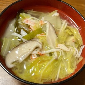 冷凍しいたけで簡単おいしい中華スープ